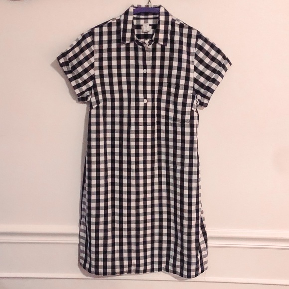 J. Crew Short Sleeve Gingham Dress EUC - Picture 3 of 3